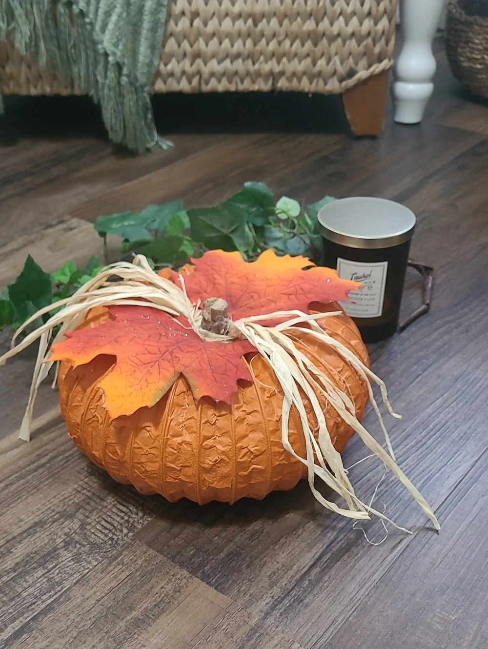 Handmade Dryer Vent Pumpkin
